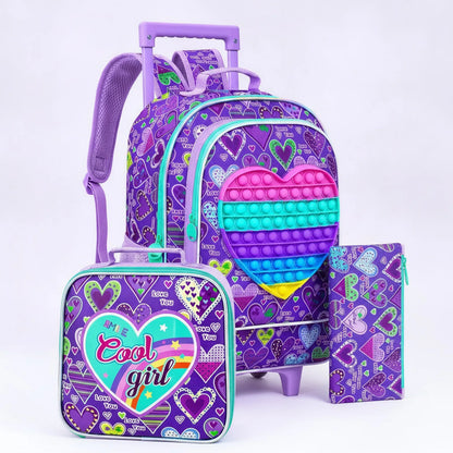 Cartable à roulette fille - Enfant cp