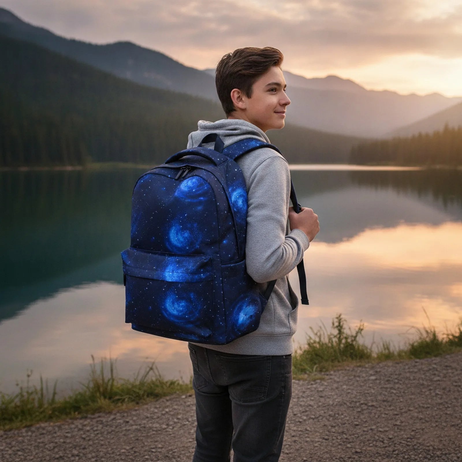 Cartable garçon ciel étoilé - Enfant cp