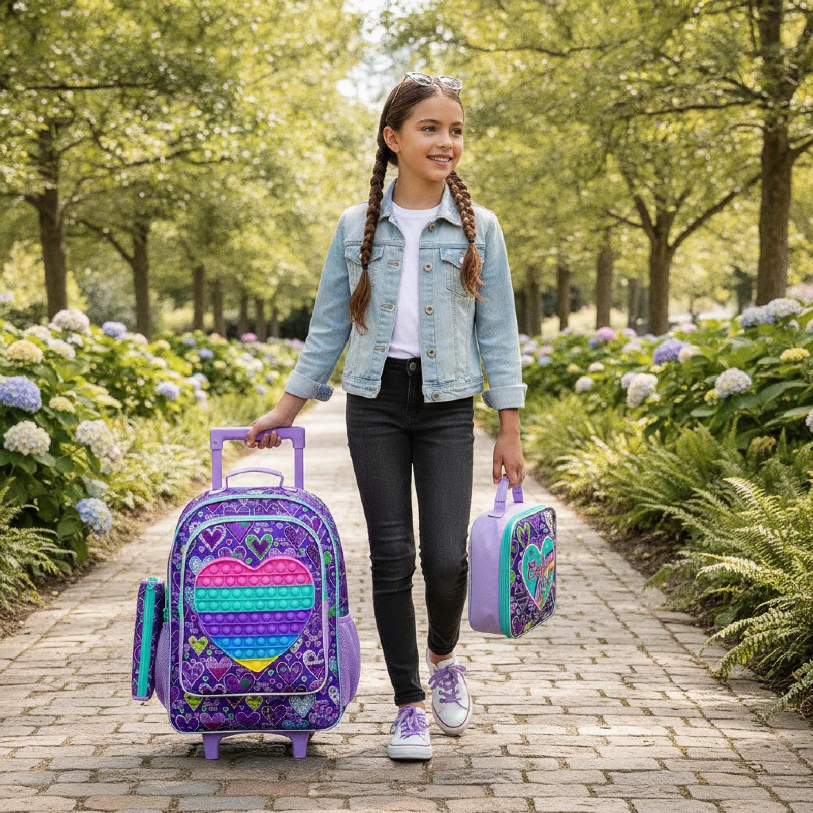 Cartable à roulette fille - Enfant cp